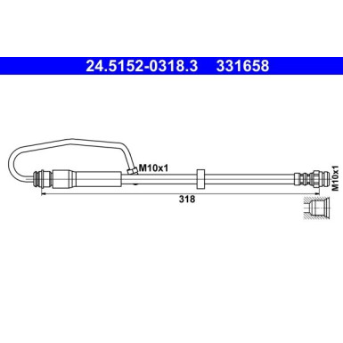 ATE Bremsschlauch 24.5152-0318.3 ATE Bremsschlauch 24.5152-0318.3