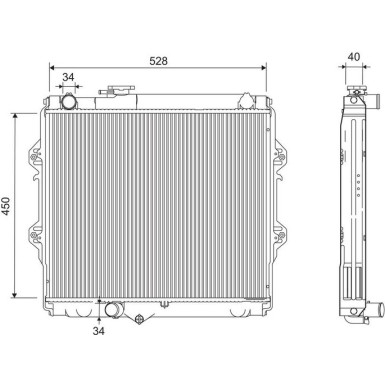 Kühler, Motorkühlung 701280 Kühler, Motorkühlung 701280