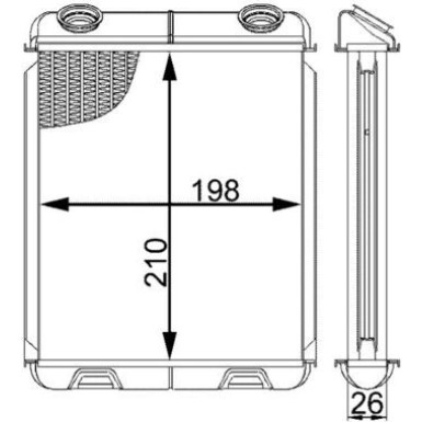 Mahle Wärmetauscher, Innenraumheizung BEHR AH 21 000S