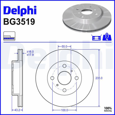 Bremsscheibe BG3519 Bremsscheibe BG3519