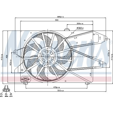 Nissens Lüfter, Motorkühlung 85482