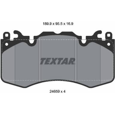 Textar Bremsbelagsatz, Scheibenbremse 2465901 Textar Bremsbelagsatz, Scheibenbremse 2465901