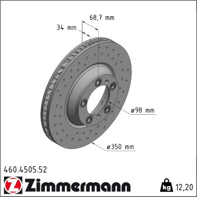 Bremsscheibe 460.4505.52 Bremsscheibe 460.4505.52