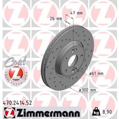 Zimmermann Bremsscheibe SPORT Z 470.2414.52 Zimmermann Bremsscheibe SPORT Z 470.2414.52
