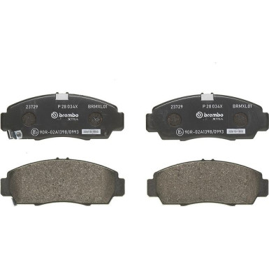 Brembo Bremsbelagsatz, Scheibenbremse XTRA LINE P 28 034X Brembo Bremsbelagsatz, Scheibenbremse XTRA LINE P 28 034X