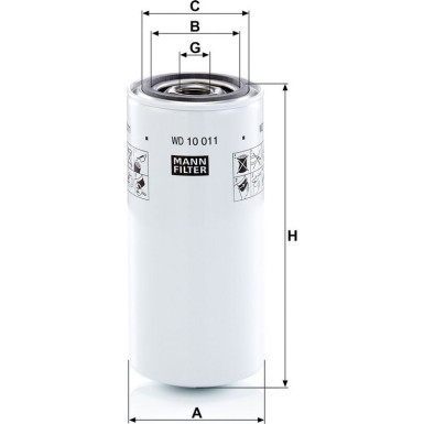 Filter, Arbeitshydraulik WD 10 011 Filter, Arbeitshydraulik WD 10 011