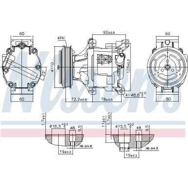 Nissens Kompressor, Klimaanlage FIRST FIT 890079