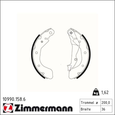 Bremsbackensatz 10990.158.6 Bremsbackensatz 10990.158.6