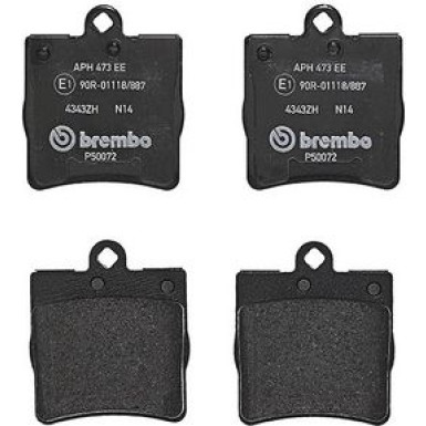 Brembo Bremsbelagsatz, Scheibenbremse PRIME LINE P 50 072 Brembo Bremsbelagsatz, Scheibenbremse PRIME LINE P 50 072
