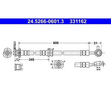 Bremsschlauch 24.5266-0601.3 Bremsschlauch 24.5266-0601.3