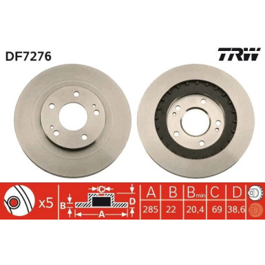 Bremsscheibe DF7276 Bremsscheibe DF7276