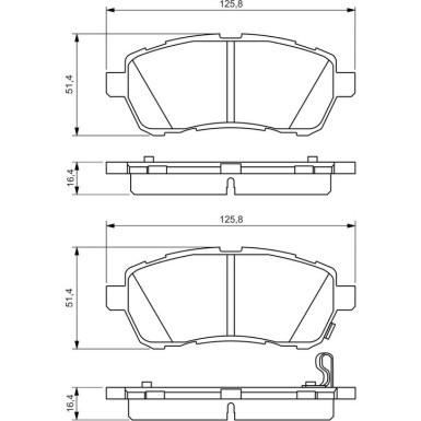 BOSCH Bremsbelagsatz, Scheibenbremse 0 986 494 574 BOSCH Bremsbelagsatz, Scheibenbremse 0 986 494 574