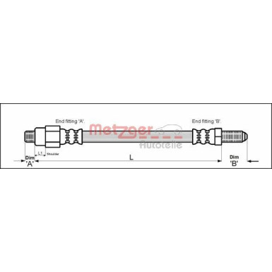 Metzger Bremsschlauch 4113239