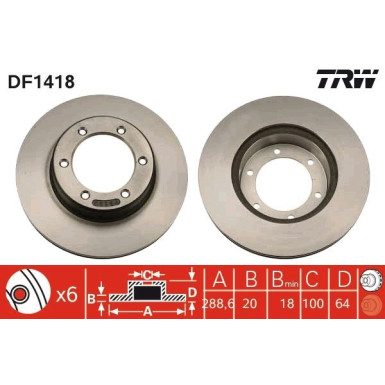 Bremsscheibe DF1418