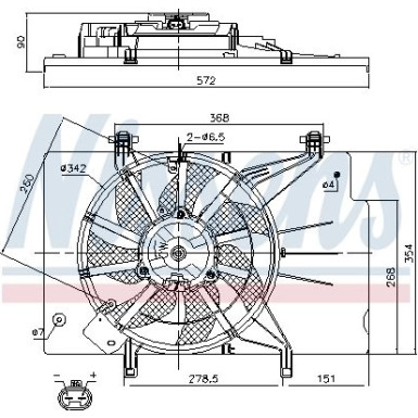 Nissens Lüfter, Motorkühlung 85768