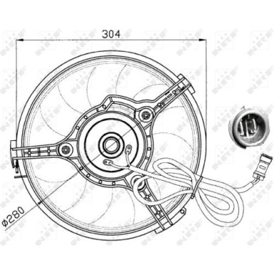 NRF Lüfter, Motorkühlung 47023