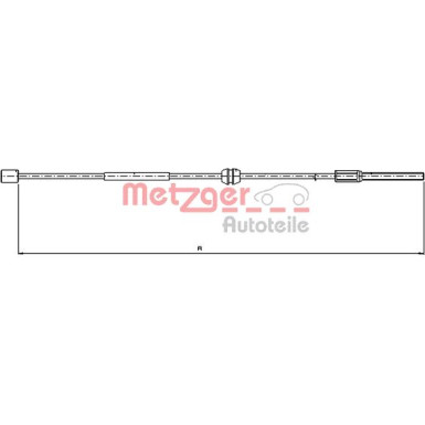 Metzger Seilzug, Feststellbremse 11.5756 Metzger Seilzug, Feststellbremse 11.5756