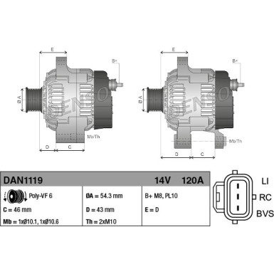 Denso Generator DAN1119
