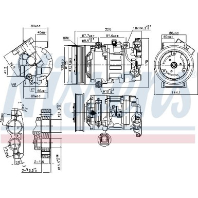 Nissens Kompressor, Klimaanlage FIRST FIT 890044