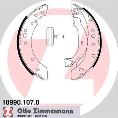 Zimmermann Bremsbackensatz 10990.107.0 Zimmermann Bremsbackensatz 10990.107.0