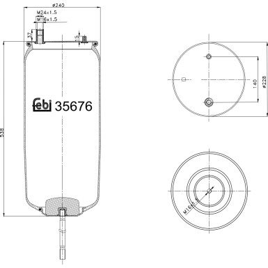 FEBI BILSTEIN 35676 Federbalg, Luftfederung FEBI BILSTEIN 35676 Federbalg, Luftfederung