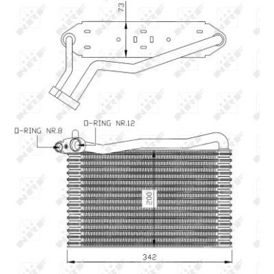 NRF Verdampfer, Klimaanlage 36037