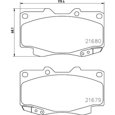 Hella Bremsbelagsatz, Scheibenbremse 8DB 355 013-481