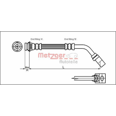 Metzger Bremsschlauch 4114751
