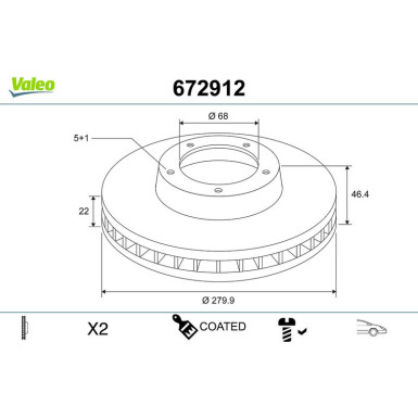 Bremsscheibe 672912 Bremsscheibe 672912