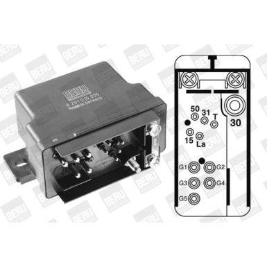 BorgWarner (BERU) Steuergerät, Glühzeit GR075