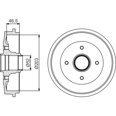 BOSCH Bremstrommel 0 986 477 253