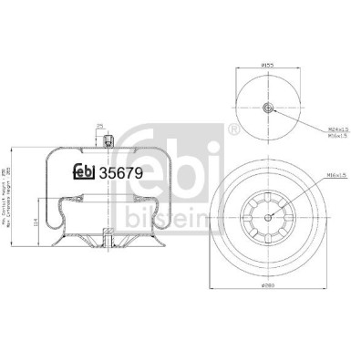 FEBI BILSTEIN 35679 Federbalg, Luftfederung