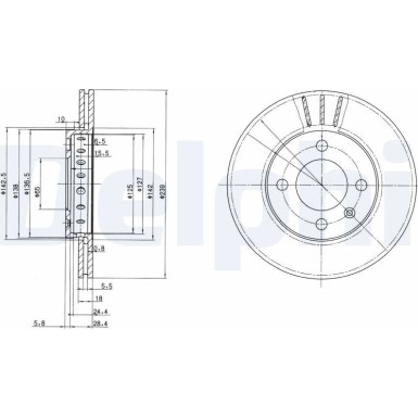 Delphi Bremsscheibe BG2982 Delphi Bremsscheibe BG2982