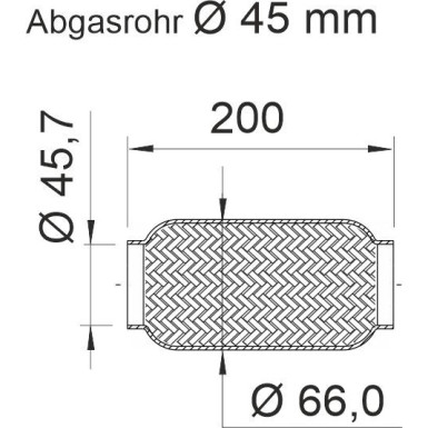 Flexrohr, Abgasanlage 460019 Flexrohr, Abgasanlage 460019