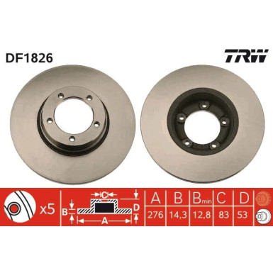 TRW Bremsscheibe DF1826