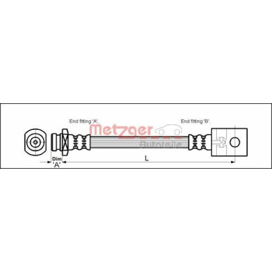 Metzger Bremsschlauch 4112525