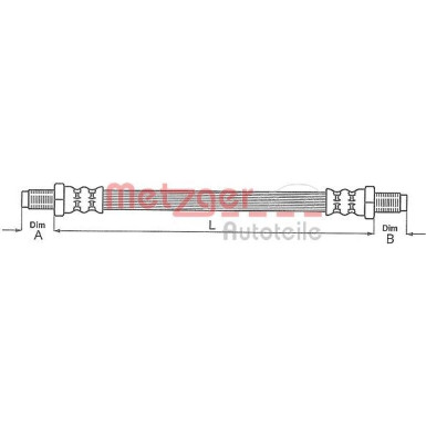 Metzger Bremsschlauch 4112328