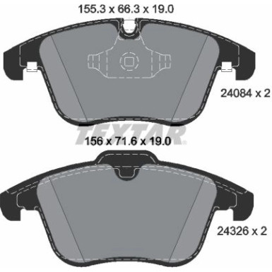 Textar Bremsbelagsatz, Scheibenbremse Q+ 2408401 Textar Bremsbelagsatz, Scheibenbremse Q+ 2408401