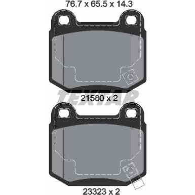 Textar Bremsbelagsatz, Scheibenbremse Q+ 2158001 Textar Bremsbelagsatz, Scheibenbremse Q+ 2158001