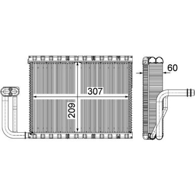 Mahle Verdampfer, Klimaanlage BEHR Premium Line AE 104 000P