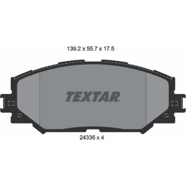 Textar Bremsbelagsatz, Scheibenbremse 2433601 Textar Bremsbelagsatz, Scheibenbremse 2433601