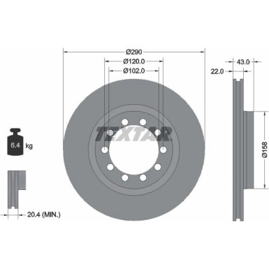 Textar Bremsscheibe 93117400