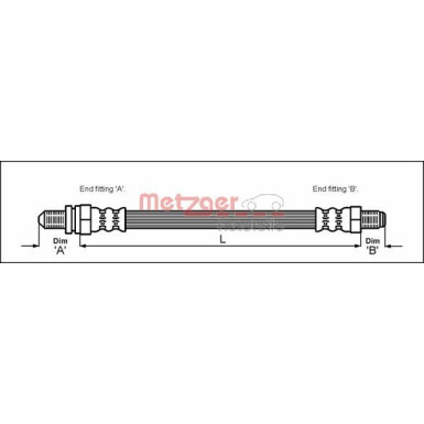 Metzger Bremsschlauch 4112518