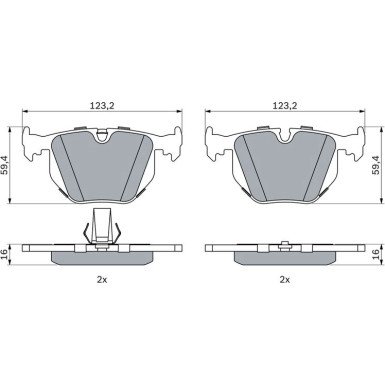 BOSCH Bremsbelagsatz, Scheibenbremse 0 986 494 006 BOSCH Bremsbelagsatz, Scheibenbremse 0 986 494 006