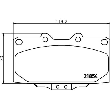 Hella Bremsbelagsatz, Scheibenbremse 8DB 355 017-211 Hella Bremsbelagsatz, Scheibenbremse 8DB 355 017-211