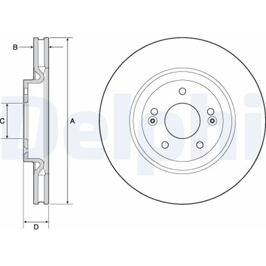 Delphi Bremsscheibe BG4683C Delphi Bremsscheibe BG4683C