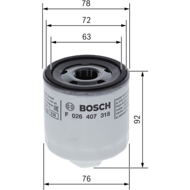 Ölfilter F 026 407 318