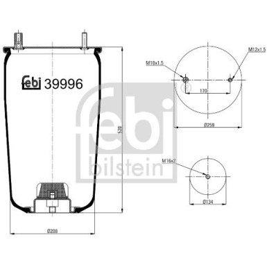 FEBI BILSTEIN 39996 Federbalg, Luftfederung