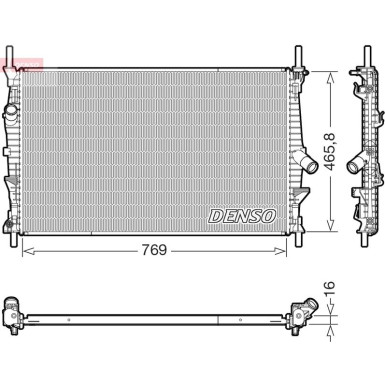 Kühler, Motorkühlung DRM10124 Kühler, Motorkühlung DRM10124