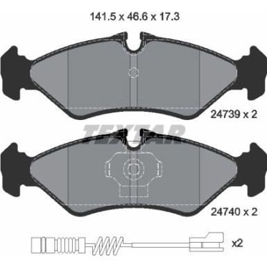 Textar Bremsbelagsatz, Scheibenbremse Q+ 2473901 Textar Bremsbelagsatz, Scheibenbremse Q+ 2473901